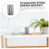 BESPORTBLE Stainless Steel Bucket 1000ml Capacity with Metal Hooks for Hanging, Simple Design and Easy to Clean, for Home Use and Personal Hygiene view 3
