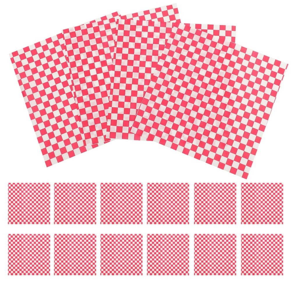 Abaodam Greaseproof Food Wrapping Paper Easy to Store 50 Sheets Paper for Burgers and French Fries for Bakeries and Restaurants