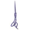 6 Inch Stainless Steel Beard Trimming Scissors, Barber Hair Cutting Shears, Precision Hand Sharpened Blades with Adjustable Tension Screw for Home Salon Use (Purple) view 2