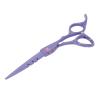 6 Inch Stainless Steel Beard Trimming Scissors, Barber Hair Cutting Shears, Precision Hand Sharpened Blades with Adjustable Tension Screw for Home Salon Use (Purple) view 3