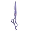 6 Inch Stainless Steel Beard Trimming Scissors, Barber Hair Cutting Shears, Precision Hand Sharpened Blades with Adjustable Tension Screw for Home Salon Use (Purple) view 4