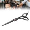 6 Inch Stainless Steel Beard Trimming Scissors, Barber Hair Cutting Shears, Precision Hand Sharpened Blades with Adjustable Tension Screw for Home Salon Use (Black) view 4