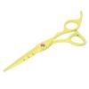6 Inch Stainless Steel Beard Trimming Scissors, Barber Hair Cutting Shears, Precision Hand Sharpened Blades with Adjustable Tension Screw for Home Salon Use (Yellow) view 2