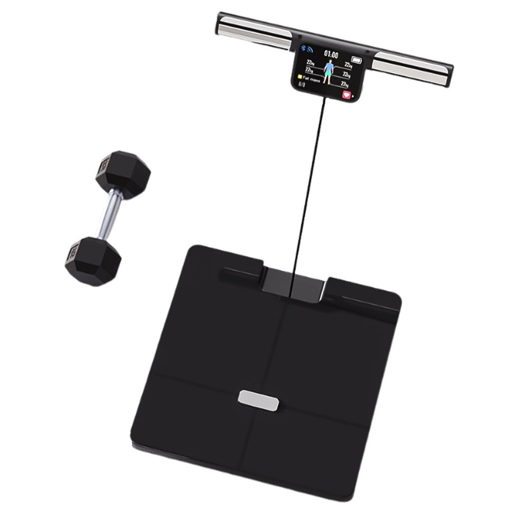 Body Composition Scale with Color Display, 56 Metrics, WiFi & Bluetooth Connectivity for Home Fitness Tracking