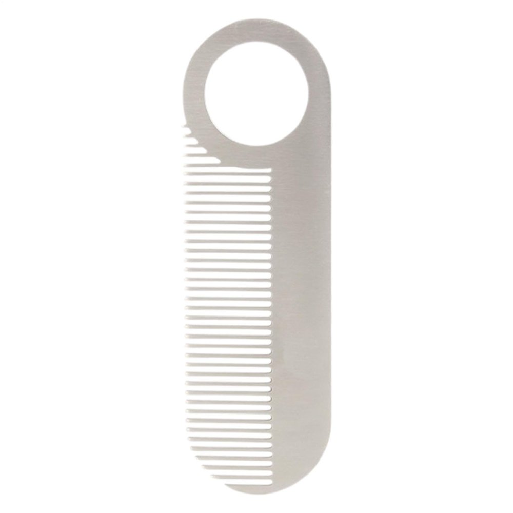 Beard Comb - 10.1x3.2cm Stainless Steel Pocket, Hair Dresser, Travel Styling | Grooming Tool for Thinner Hair Men Gentlemen Profomed look anytimessional Daily Use Beard Must-Have