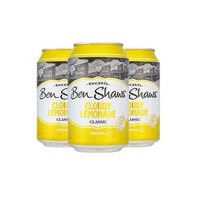 Ben Shaws Cloudy Lemonade Can 330ml - Pack of 3