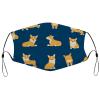 Reusable Cloth Face Mask With Adjustable Ear Loops,Cute Welsh Corgi Dog Washable Breathable Dust Mask for Men & Women view 1