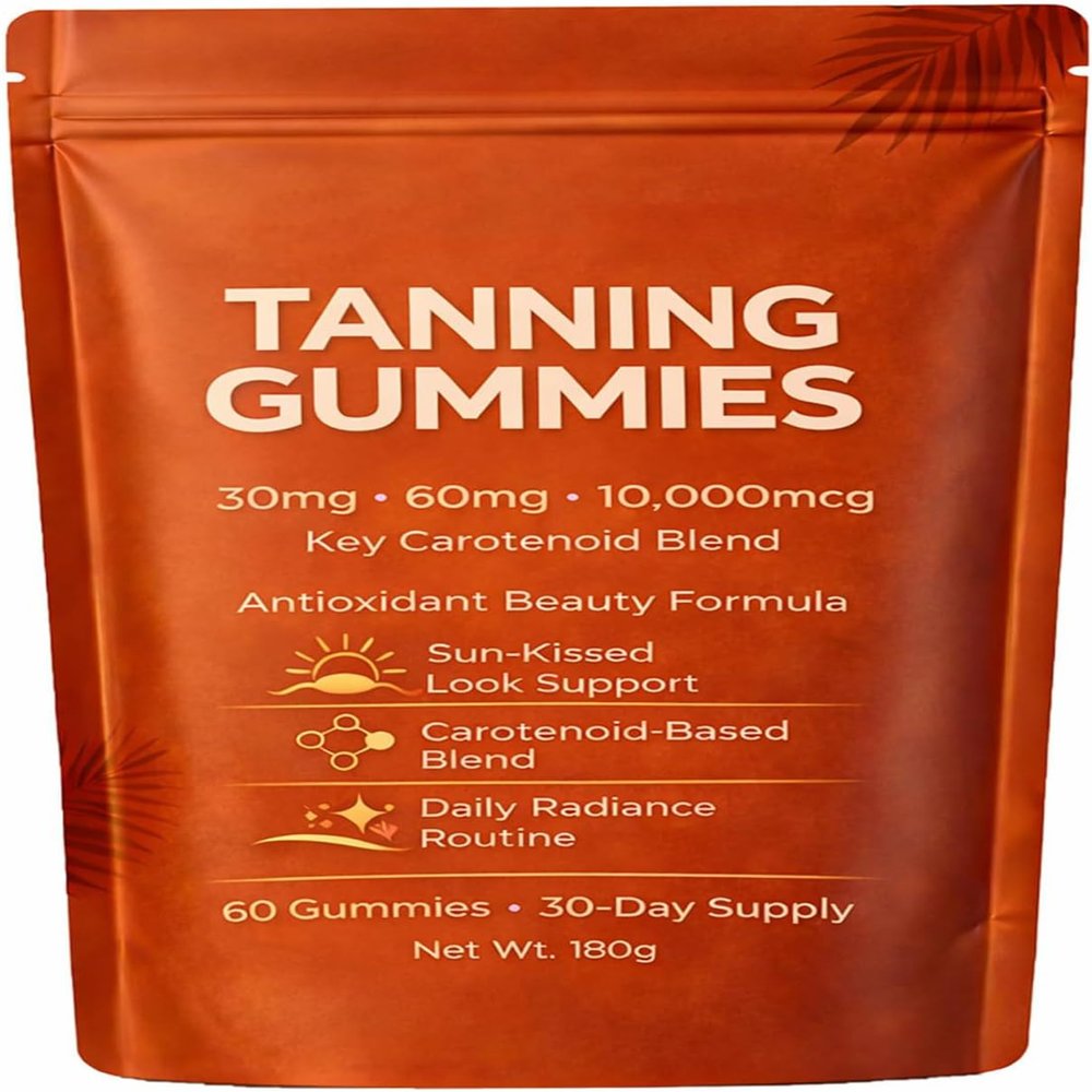 Tanning Gummies, 2026 Tanning Gummies Fast Tan Without Sun, Astaxanthin, Beta Carotene & Lycopene Blend with Vitamins C & E,Enhancing Natural Skin Tone, Natural Looking Glow 60 Counts (1Box)