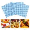 CANIGHT Greaseproof Blue Paper Food Wrap for Sandwiches and French Fries, Strong and Tear-Resistant Baking Liner, 50 Sheets for Food Packaging and Family Gatherings view 3