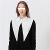 DUBTEDHOU Fake Collar, Detachable Half Collar Multicolor 2 Pcs For Women(White+black) view 4