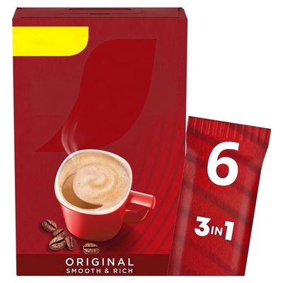 3in1 Original Instant Coffee Sachets, 66 Count, Pack of 6x11s