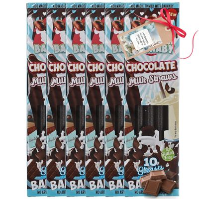 Chocolate Milk Straws Bundle (6 Pack) By Oerich Gift