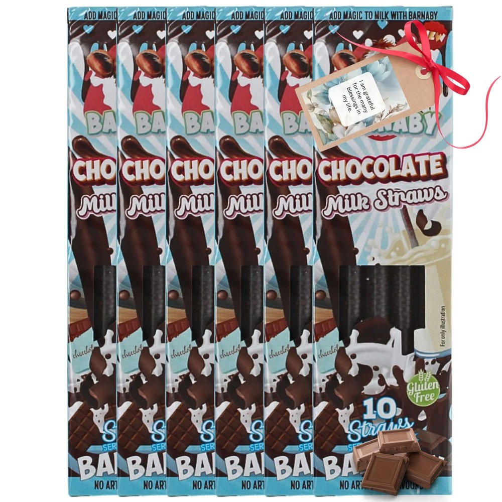 Chocolate Milk Straws Bundle (6 Pack) By Oerich Gift