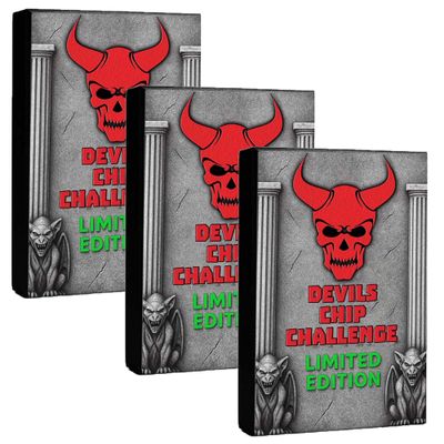 DEVILS CHIP CHALLENGE - Limited Edition World Hottest Chip with Carolina Reaper and Natural Flavour - Vegetarian Hottest Chip Challenge for Friends and Family Gatherings/Halloween/Parties (3)