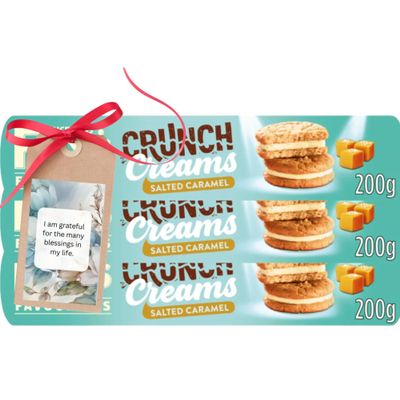 Biscuits Snack Bundle With Crunch Creams Salted Caramel Treat (3 Pack) By Oerich Gift