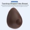 Teardrop Silicone Breast Forms 1 Pair Black K Cup Fake Breasts for Mastectomy Crossdresser AAA to KK Available(F Cup) view 4