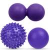 3PCS Massage Ball Set with Spiky Massage Ball & Double Massage Balls, Trigger Point Massage Ball for Foot Massage, Myofascial Release & Back Muscle Recovery view 1