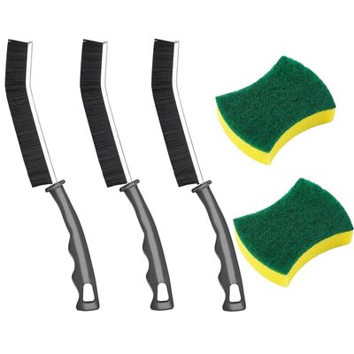 5PCS Cleaning Brush,Kitchen Cleaning Sponges, Hard Bristle Crevice Cleaning Brush Bathroom Crevice Gaps Brush Groove Crevice Cleaning Tool for Narrow Corners in Home Kitchen Bathroom and Window