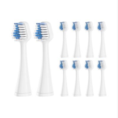 10 Pcs Replacements Toothbrush Heads ToothbruhCompatibility for AquaSonic Duo and Home Dental Center(White 10pcs)