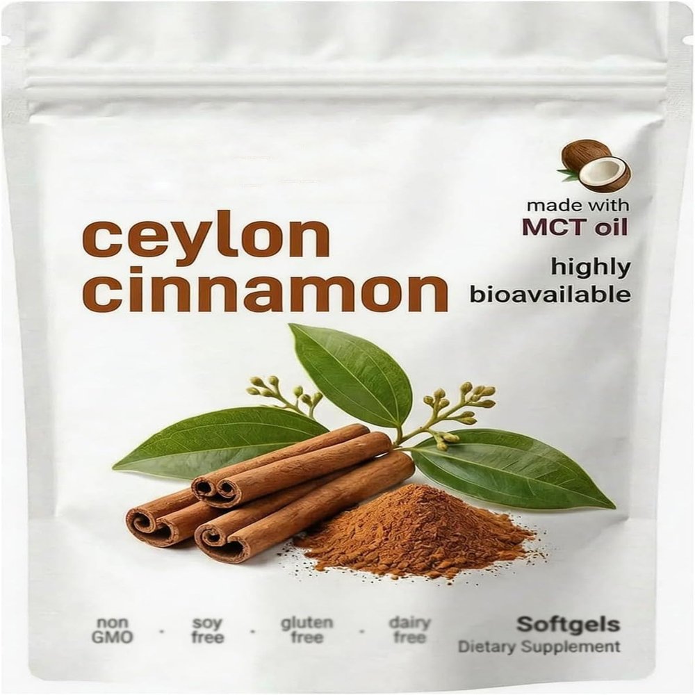 Elorita Ceylon Cinnamon Softgels, 300 Softgels with MCT Oil, Antioxidant Support, Non-GMO, Gluten Free, Gentle Daily Wellness Support (1 Box)