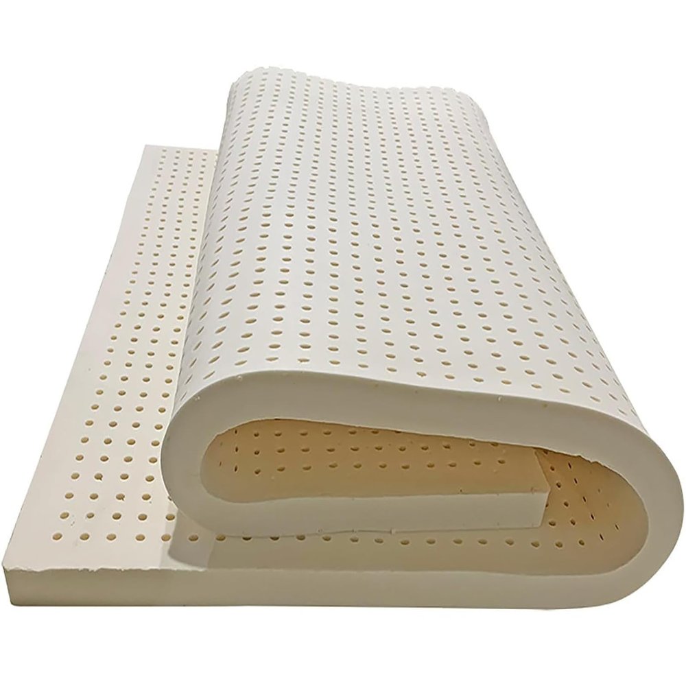 100% Natural Latex Mattress 7.5 cm Thick 150 x 190 cm Breathable Ventilattable Non-DeformingResistant Eco-Friendly Design.
