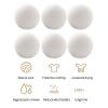 Bwuikim 6pcs Wool Dryer Ball Natural Fabric Softener 6/7 / 8cm Diameter for Reducing Drying Time in Laundry Laundry Dryer Ball view 3