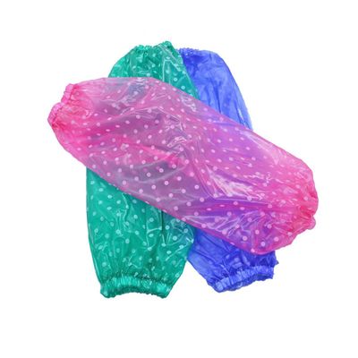 Didiseaon 5 Pairs Reusable Waterproof Oversleeve Arm Sleeves Cover with High Elasticity and Beautiful Dots Pattern Suitable for Factory and Restaurant Use Oilproof Plastic Sleeve