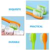 BESTOMZ Manual Toothbrushes Soft Toothbrushes 4 Pcs Carrot-Shaped with Supple Brush and Comfortable to Hold Design, Assorted Colour for Daily Use view 2