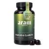 ARAM Awaken Focus & Clarity Gummies | Lions Mane 20:1, Alpha GPC & Bacopa Monnieri| High Strength Nootropic Formula with Methylated Vitamin B12 | Brain Support | Sugar Free Vegan | 60 Gummies