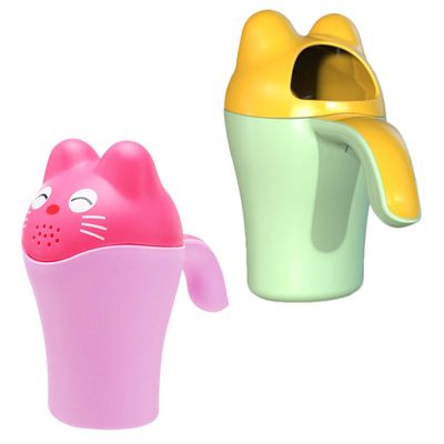 HEMOTON 2pcs Bath Rinse Cups for Shampoo Rinser with Eye Protection Made of Safe Pp and Tpe Material Suitable for Bath and Shower Use