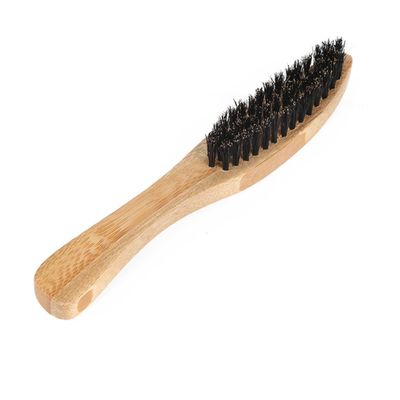 COOPHYA 2pcs Portable Long Handle Beard Brush for Men with Synthetic Bristles, Brown Styling Facial Whisker Brush for Beard Cleaning and Grooming