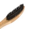COOPHYA 2pcs Portable Long Handle Beard Brush for Men with Synthetic Bristles, Brown Styling Facial Whisker Brush for Beard Cleaning and Grooming view 2