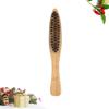 COOPHYA 2pcs Portable Long Handle Beard Brush for Men with Synthetic Bristles, Brown Styling Facial Whisker Brush for Beard Cleaning and Grooming view 4