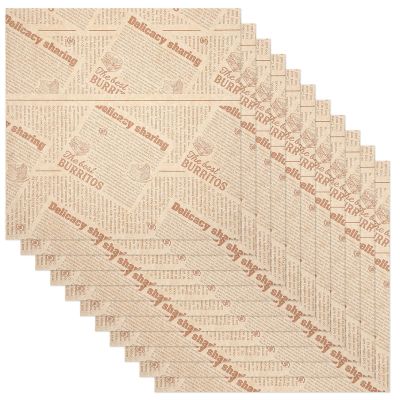 LALADEFIEE 100pcs French Fries Paper Wraps for Food Packing, Waterproof and Not Easy to Tear, Stylish Oilproof Paper for Parties and Family Gatherings, for Desserts and Cookies Assorted Style