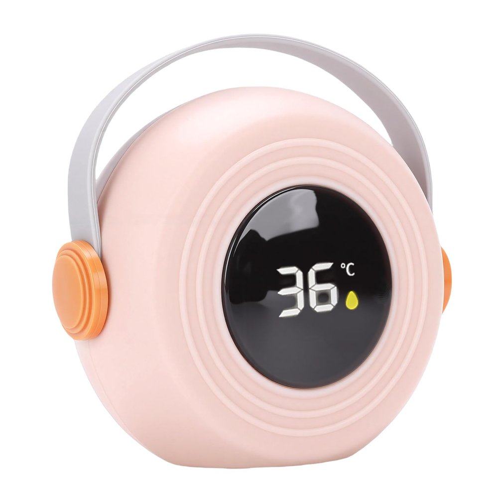 Zunate Water Proof LED Bath Thermometer Toy for Infant Bathtub Pool, Accurate Sensor Alert Functionality PP Material, Portable for Toddler, White (Pink)
