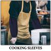 BATHVEVE Oil and Water Resistant Sleeves Arm Sleeves Covers for Kitchen Cleaning Pu Material Forearm Protector Oversleeves for Women and Men view 3