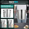 20L Stainless Steel Metal Bucket with Lid, diameter 28cm, Multipurpose Strong Steel Handle, 304 Stainless Steel Airtight Canister for Kitchen, Handled Pail for for Rice, Flour, Grain, Coffee Bean view 4