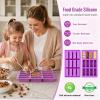 Set of 2 Cereal Bar Baking Moulds 29.7 x 17.2 cm Silicone 12 Cavities view 3