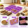 Set of 2 Cereal Bar Baking Moulds 29.7 x 17.2 cm Silicone 12 Cavities view 4
