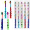 100 Pack Kids Toothbrush Bulk Soft bristles Toddler Lovely Toothbrush with Covers Suction Cup Individually Wrapped Toothbrushes for Home School Daycare Camp (4 Colors) view 1