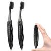 Travel Toothbrush Set of 2 - Folding Toothbrushes Medium Soft Bristles Travel Size Portable Easy-to-Carry for Adults and Kids Travelling, Business Trip, Camping, Summer Camp(Black) view 1