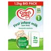 1.2kg Cow & Gate First Infant Milk Suitable From Birth Pack of 4 view 2