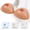 Skincolor Triangle Silicone Breast Forms D Cup Concave Bottom Bra Inserts 1 Pair for Mastectomy Crossdresser(Brown,B Cup) view 4