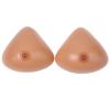 Triangle Self-Adhesive Silicone Breast Forms Realistic Fake Boobs for Mastectomy Crossdresser Transgender Cosplay(Brown,KK Cup) view 1