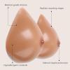 Triangle Self-Adhesive Silicone Breast Forms Realistic Fake Boobs for Mastectomy Crossdresser Transgender Cosplay(Brown,KK Cup) view 2