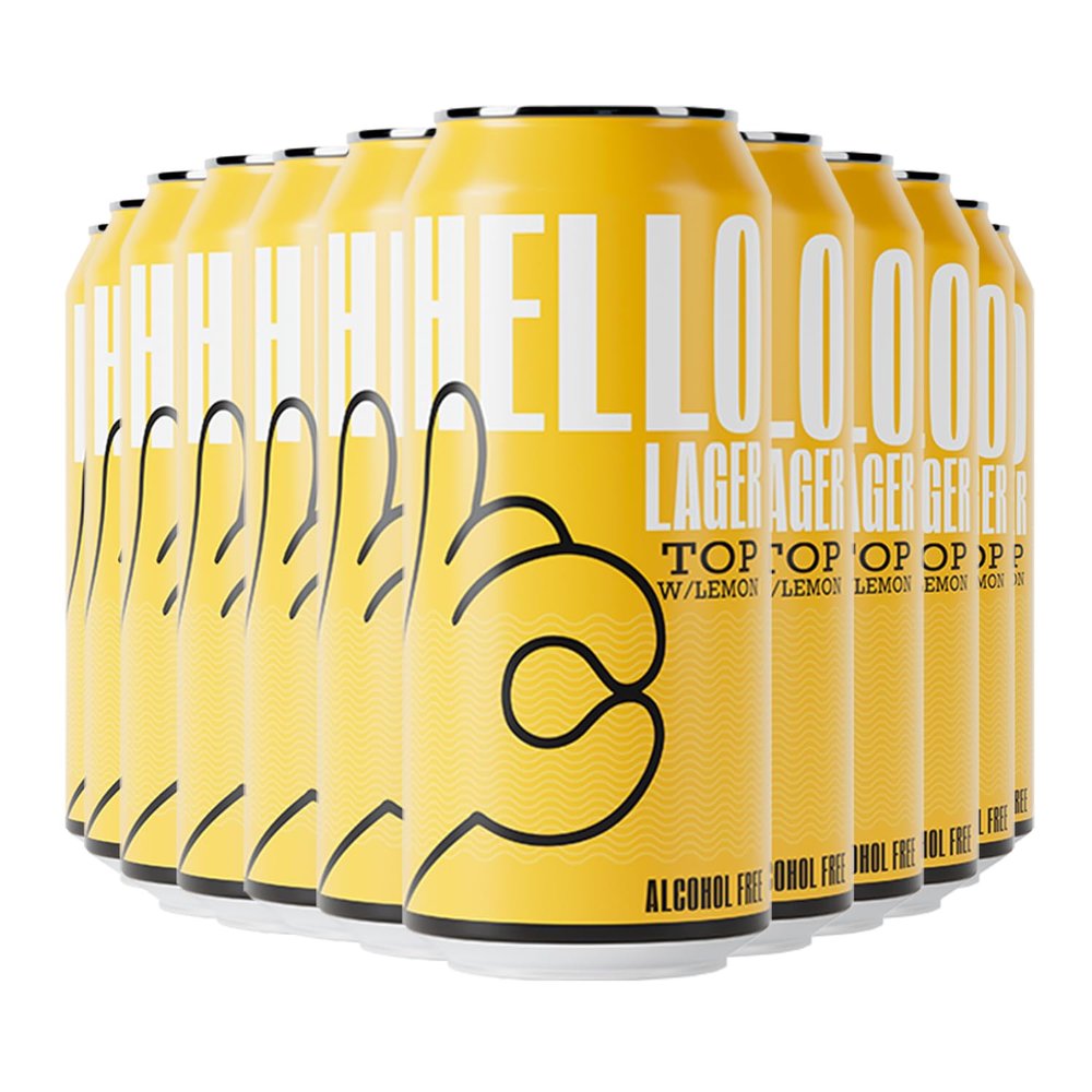 HELLO LAGER | British Helles-Style Lager 0.5% ABV | 12 x 440ml