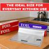 30cm x 20mAluminium Kitchen Foil Rolls, Strong & Tear Resistant | Ideal for Cooking and Food Storage | Tin Foil for Cooking, Baking, Grilling, BBQ, Roasting view 2