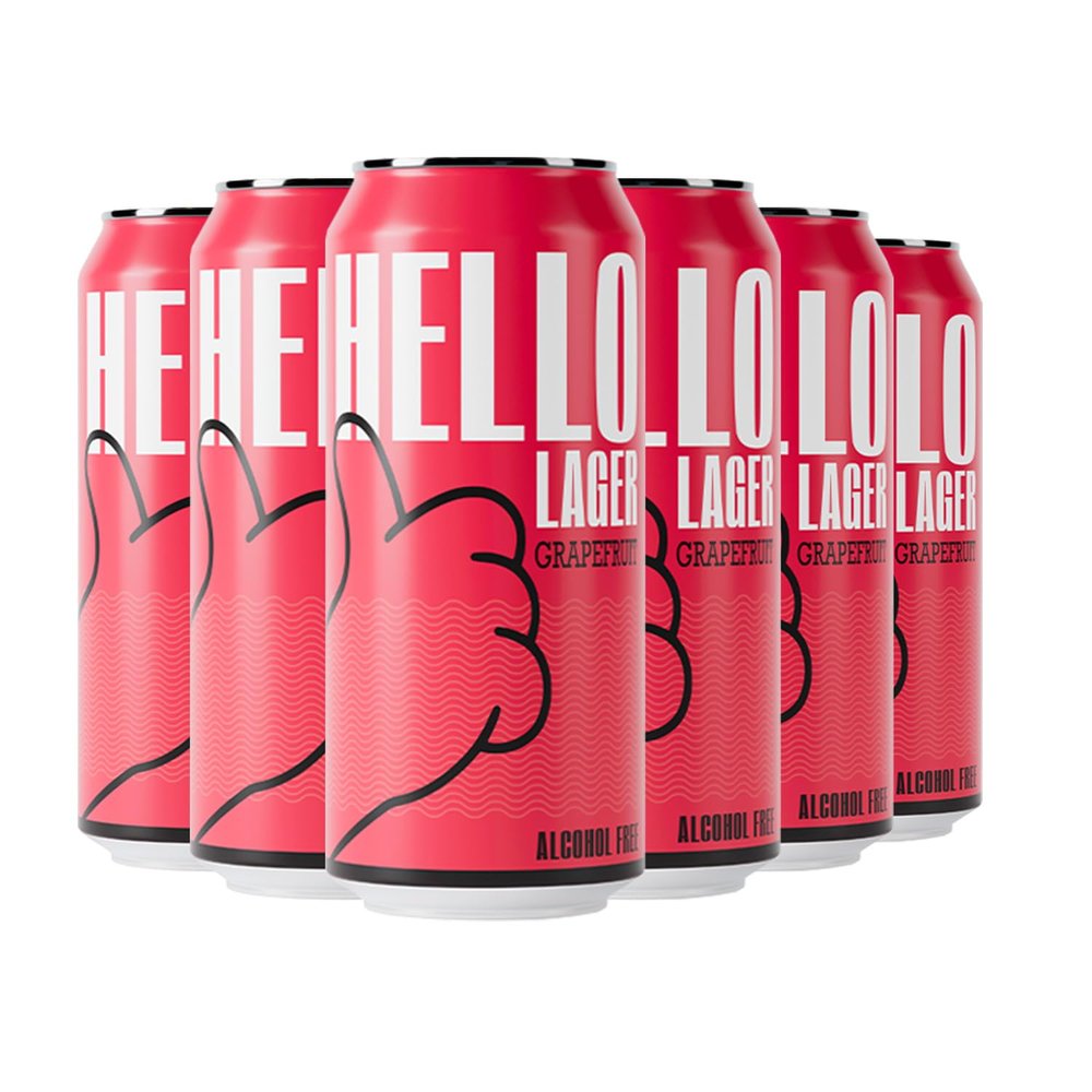 HELLO LAGER | British Helles-Style Lager 0.5% ABV | 6 x 440ml