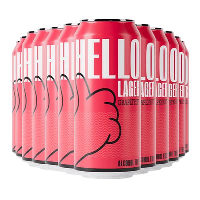 HELLO LAGER | British Helles-Style Lager 0.5% ABV | 12 x 440ml