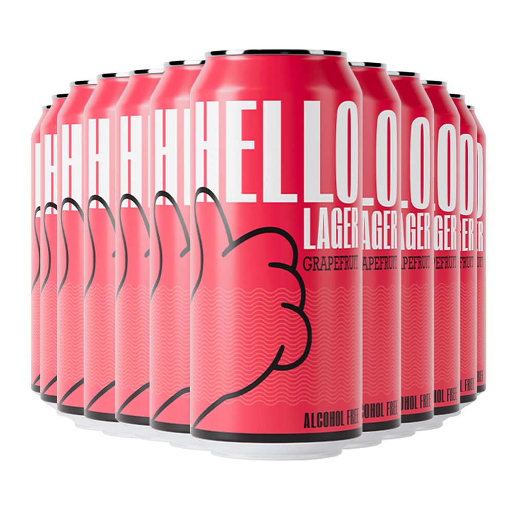 HELLO LAGER | British Helles-Style Lager 0.5% ABV | 12 x 440ml